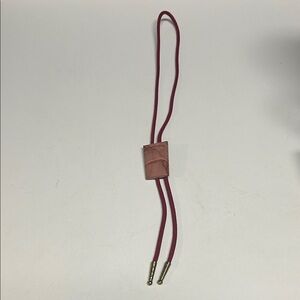 Burgundy Bolo Necklace with Gold Accents